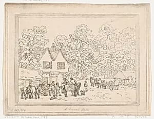 A Rural Halt by Thomas Rowlandson