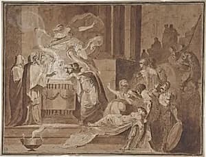 A Scene of Sacrifice by Anne Louis Girodet-Trioson|Anonymous, French, 18th century
