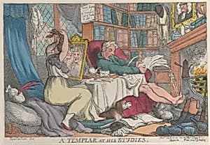 A Templar at His Studies by Thomas Rowlandson|Thomas Tegg