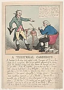 A Theatrical Candidate by Thomas Rowlandson