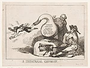 A Theatrical Chymist by Thomas Rowlandson