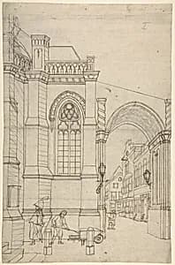 A Townscape with a Churchgate