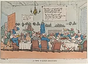 A Two O'Clock Ordinary by Thomas Rowlandson
