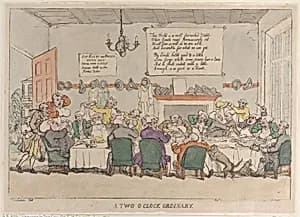 A Two O'Clock Ordinary by Thomas Rowlandson