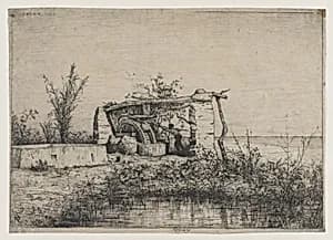 A Water Wheel in Bordighera (Italy) by Adolphe Appian