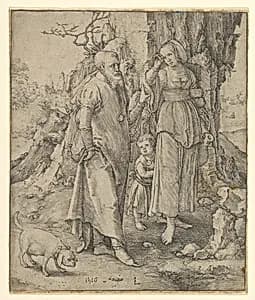 Abraham Sending Away Hagar by Lucas van Leyden