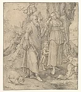 Abraham Sending Away Hagar by Lucas van Leyden