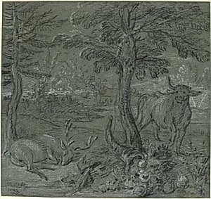 Acheloüs Transformed into a Bull by Jean-Baptiste Oudry
