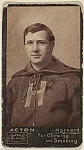 Acton, Harvard University, from the College Football Stars series (N302) for Mayo's Cut Plug Tobacco by P.H. Mayo & Brother, Richmond, Virginia
