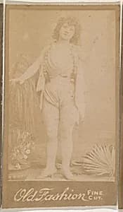 Actress posing with upraised arm, from the Actresses series (N664) promoting Old Fashion Fine Cut Tobacco by Unknown Artist