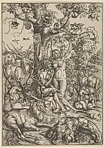 Adam and Eve in Paradise by Lucas Cranach the Elder
