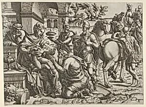 Adoration of the Magi by Jean Mignon|Luca Penni