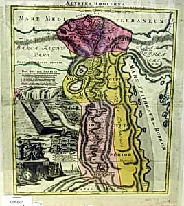 Aegyptus Hodierna, Map of Egypt by Johann Baptist Homann