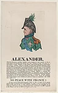 Alexander by Tsar Alexander I|Thomas Rowlandson