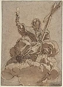 Allegorical Figure of Faith by Giovanni Battista Gaulli (Il Baciccio)