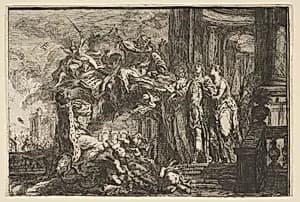 Allegorie sur la Convalescence du Dauphin by Gabriel de Saint-Aubin