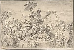 Allegory of Africa by Gottfried Bernhard Goetz