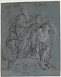 Allegory of History, with Time by Vittorio Maria Bigari
