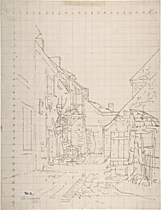 An Alleyway between Houses by Théodore Rousseau