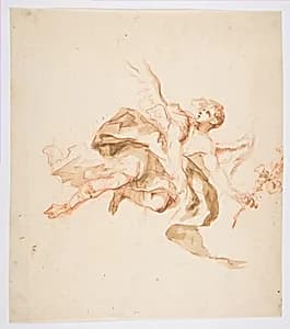 An Angel holding a Lily by Anonymous, Italian, Venetian, 18th century|Cosmas Damian Asam