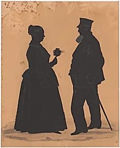 An old Man and Woman by Anonymous, American, 19th century