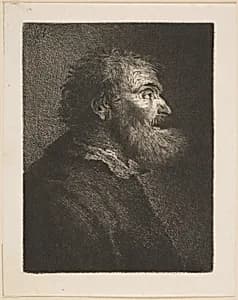 An Old Man in Profile by Captain William E. Baillie|Rembrandt (Rembrandt van Rijn)