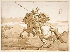 An Oriental Horseman by Giovanni Domenico Tiepolo