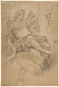 Angel Holding a Banderole by Charles Joseph Natoire