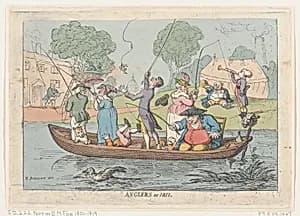 Anglers of 1811 by Henry William Bunbury|Thomas Rowlandson