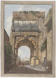 Arch of Titus by Abraham Louis Rodolphe Ducros|Giovanni Volpato