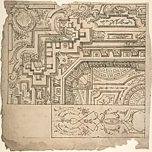 Architectural Drawing by Giovanni Larciani ("Master of the Kress Landscapes")