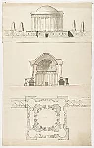 Architectural Drawing by Nicolas François Barbier