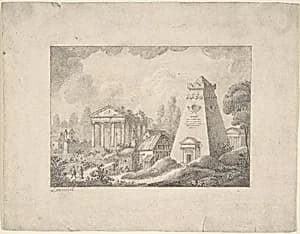 Architectural Fantasy by Joseph Lemercier
