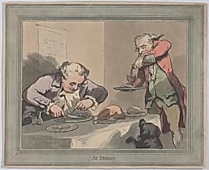 At Dinner by Thomas Rowlandson