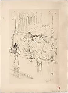 At the Brasserie Hanneton by Henri de Toulouse-Lautrec
