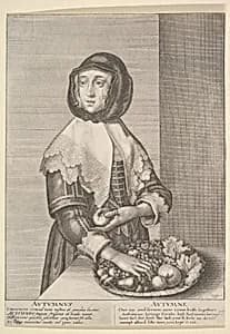 Autumnus - Autumn by Wenceslaus Hollar