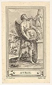 Avril, from the Almanach iconologique by Hubert François Gravelot|Jean François Rousseau