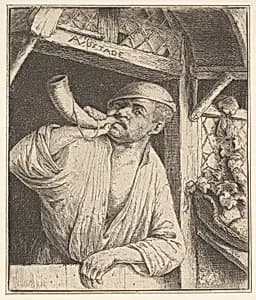 Baker Blowing Horn by Adriaen van Ostade