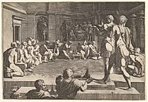 Banquet of Alexander by Domenico del Barbiere|Francesco Primaticcio