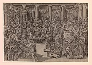 Banquet of Scipio by Antonio Fantuzzi|Giulio Romano