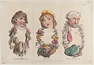 Barberorum, Flora, Lawyerorum by Rudolph Ackermann, London|Thomas Rowlandson