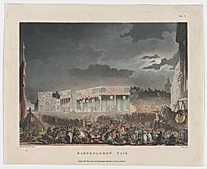 Bartholomew Fair by John Bluck|Thomas Rowlandson|Auguste Charles Pugin|Rudolph Ackermann, London