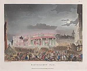 Bartholomew Fair by Rudolph Ackermann, London|John Bluck|Thomas Rowlandson|Auguste Charles Pugin