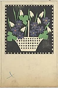 Basket of Flowers by Wiener Werkstätte|Leopoldine Kolbe
