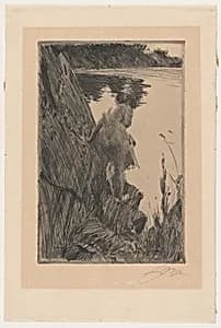 Bather (Evening) III by Anders Zorn
