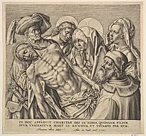 Bearing the Body of Christ by Hieronymus (Jerome) Wierix