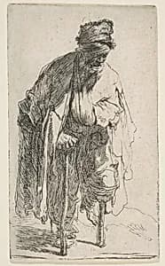 Beggar with a Wooden Leg by Rembrandt (Rembrandt van Rijn)