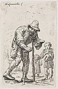 Beggars asking for alms