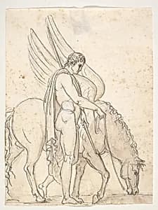 Bellerophon and Pegasus by Bertel Thorvaldsen