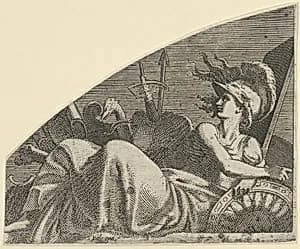 Bellona Seated on her Trophies by Léon Davent|Francesco Primaticcio